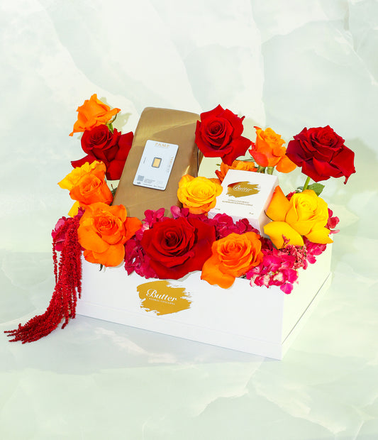 1G Gold Bar & Candle Hamper