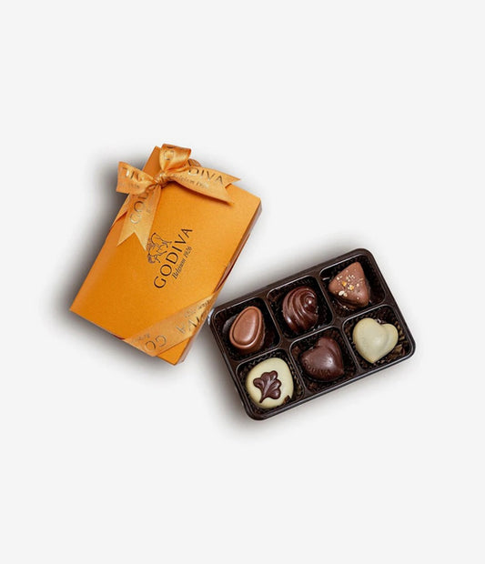 Godiva Gold Ballotin Box, 6 PCS